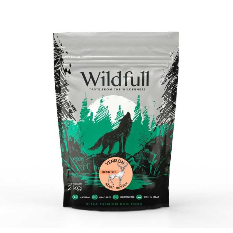 Hrana uscata caini, Wildfull, sac 2 kg, talie mica, adult, aroma vanat Hrana uscata caini, Wildfull, sac 2 kg, talie mica, adult, aroma vanat