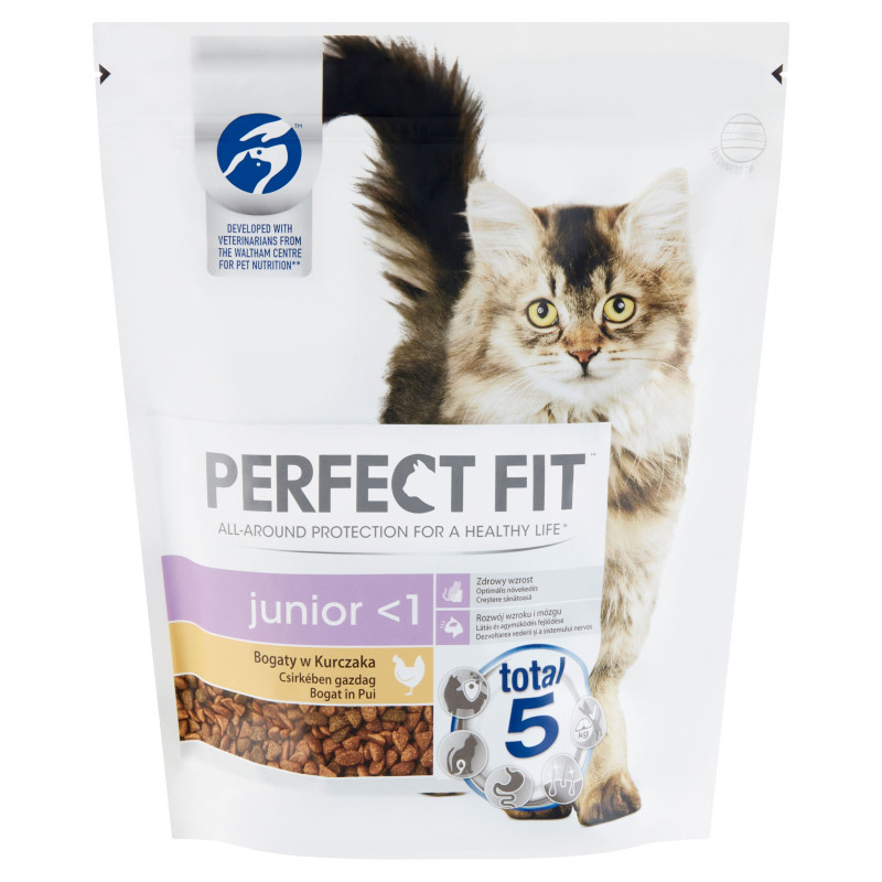 Hrana uscata pentru pisici, Perfect Fit Junior, junior, carne de pui, 750g