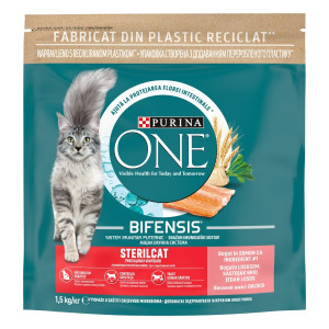 Hrana uscata pentru pisici, Purina One Sterilcat, adult, somon, 1.5 kg