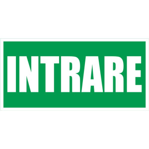 Indicator intrare Sun Prints, RO / EN, PVC, dreptunghiular, 20 x 10 cm