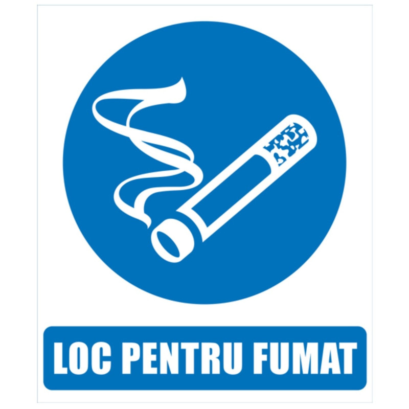 Indicator loc pentru fumat Sun Prints, PVC, dreptunghiular, 16 x 19 cm