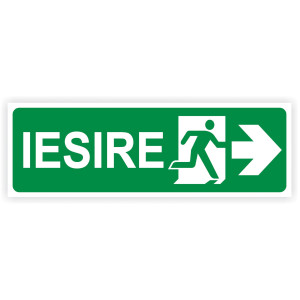 Indicator semnalizare Iesire in caz de urgenta Dreapta, PVC, 30 x 10 cm