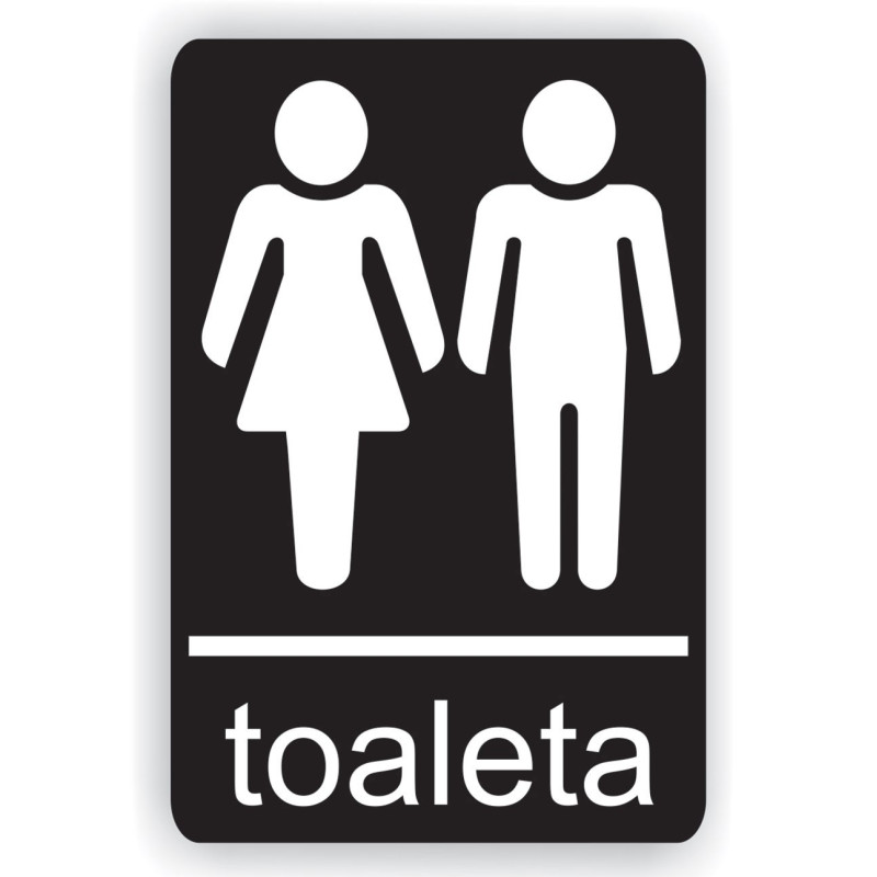 Indicator semnalizare Toaleta mixta, PVC, 14 x 10 cm