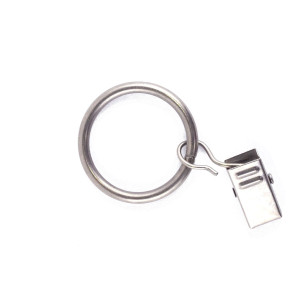 Inel galerie, cu clema, metal, inox, 19 mm, 10 buc / set