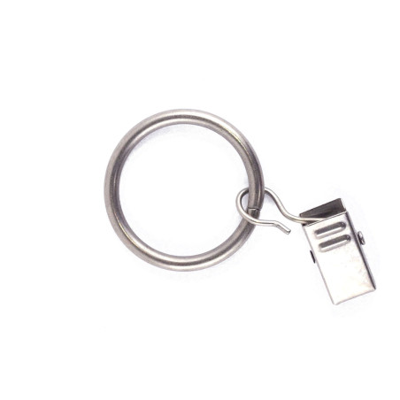 Inel galerie, cu clema, metal, inox, 19 mm, 10 buc / set