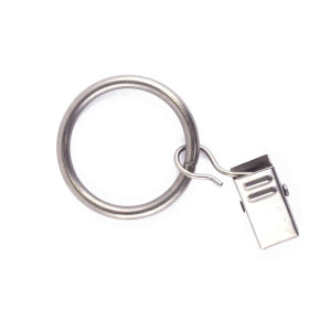 Inel galerie, cu clema, metal, inox, 25 mm, 10 buc / set