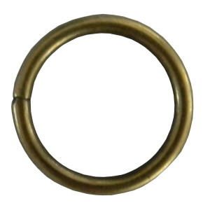 Inel galerie, metal, auriu antic, 16 mm, 10 buc / set