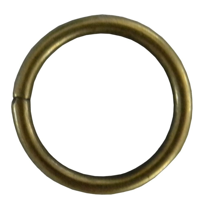 Inel galerie, metal, auriu antic, 16 mm, 10 buc / set