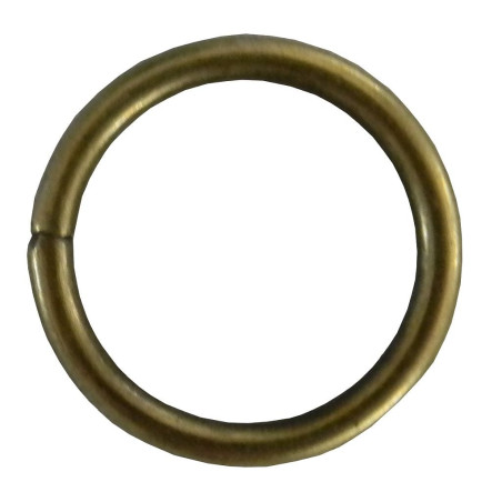 Inel galerie, metal, auriu antic, 16 mm, 10 buc / set