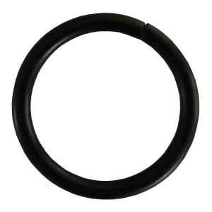 Inel galerie, metal, negru, 19 mm, 10 buc / set