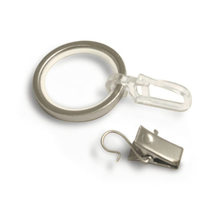 Inel galerie Romana, metal, auriu antic, carlig + lacas culisare + clema,10 buc / set