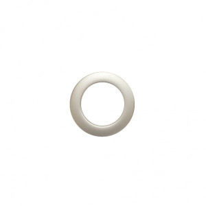 Inel galerie, tip capsa, plastic, finisaj platina, 20/28 x 35.5 x 55 mm, set 10 bucati