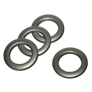 Inel galerie tip capsa, PVC, crom mat, 28 x 35.5 x 55 mm, set 10 bucati