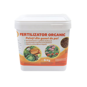 Ingrasamant universal Spatii verzi, organic, peleti gunoi pui, 6 kg