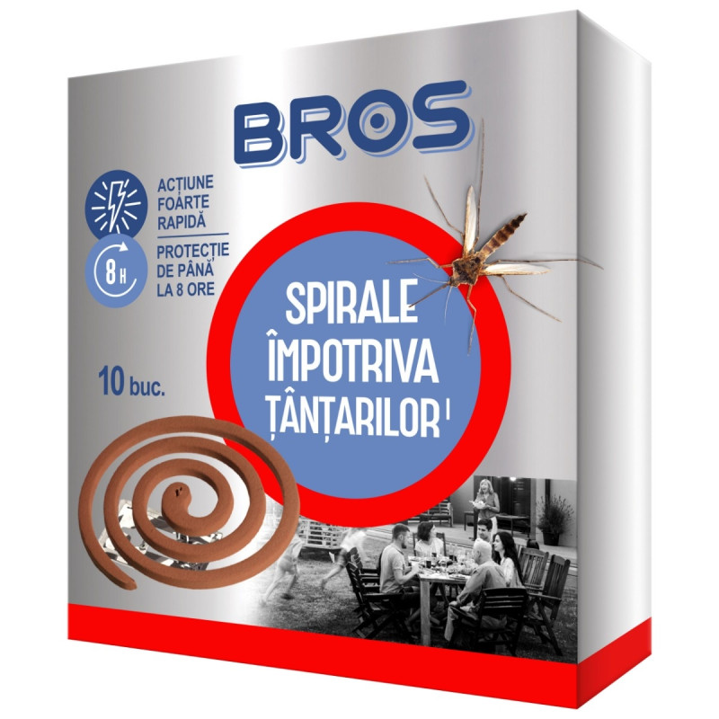Insecticid spirale impotriva tantarilor Bros, 10 buc