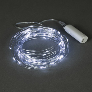 Instalatie brad Craciun Hoff, 100 LED-uri cu lumina rece, 10 m, controler, interior