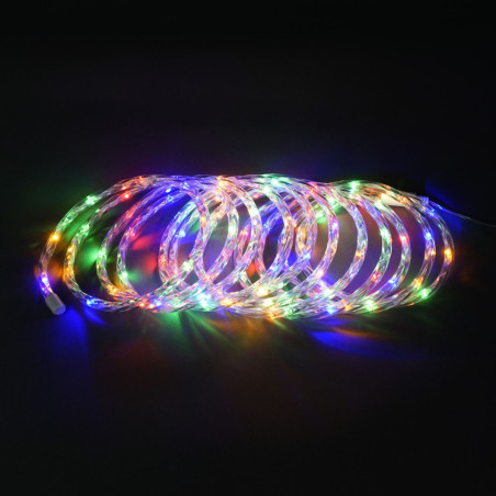Instalatie brad Craciun Hoff, 200 LED-uri cu lumina multicolora, 10 m, controler, interior / exterior