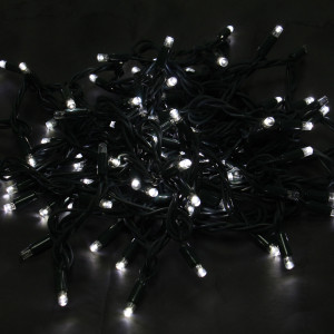 Instalatie brad Craciun, Hoff Net 704100, 90 LED-uri albe + 10 LED-uri flash, 10 m, interior / exterior