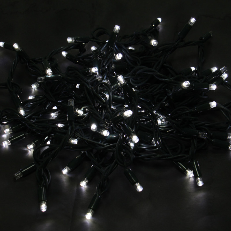 Instalatie brad Craciun, Hoff Net 704100, 90 LED-uri albe + 10 LED-uri flash, 10 m, interior / exterior