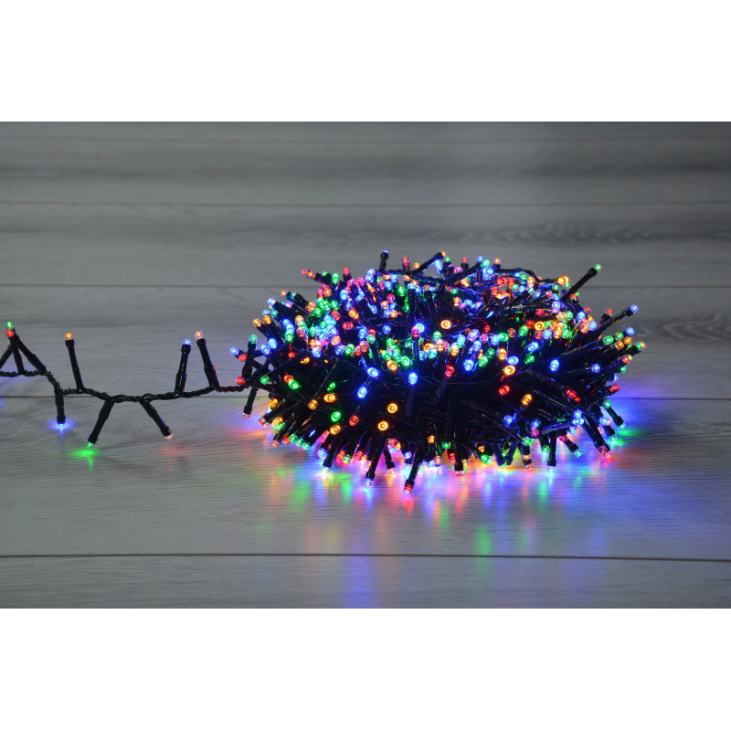 Instalatie brad Craciun snake, Hoff, 700 LED-uri multicolore, 14 m, controler, interior / exterior