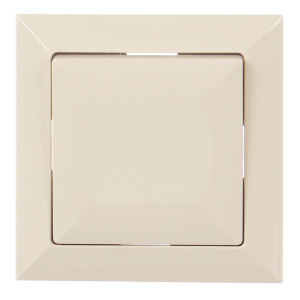 Intrerupator cap cruce Abex Perla, incastrat, rama inclusa, bej