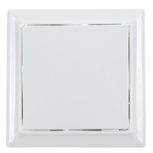Intrerupator cap cruce Hoff Soft, incastrat, rama inclusa, 10A, 86 x 86 mm, alb