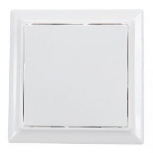 Intrerupator cap scara Hoff Soft, incastrat, rama inclusa, 10A, 86 x 86 mm, alb