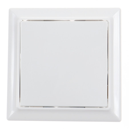 Intrerupator cap scara Hoff Soft, incastrat, rama inclusa, 10A, 86 x 86 mm, alb