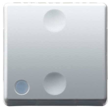 Intrerupator cap scara simplu Gewiss System GW20589, posibilitare iluminare, incastrat, modular - 2, alb