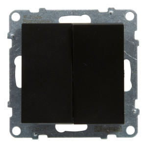 Intrerupator dublu Legrand New Suno 721405, incastrat, negru