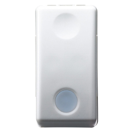 Intrerupator simplu cu indicator luminos Gewiss System GW20572, incastrat, modular - 1, alb