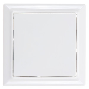 Intrerupator simplu Hoff Soft, incastrat, rama inclusa, 10A, 86 x 86 mm, alb