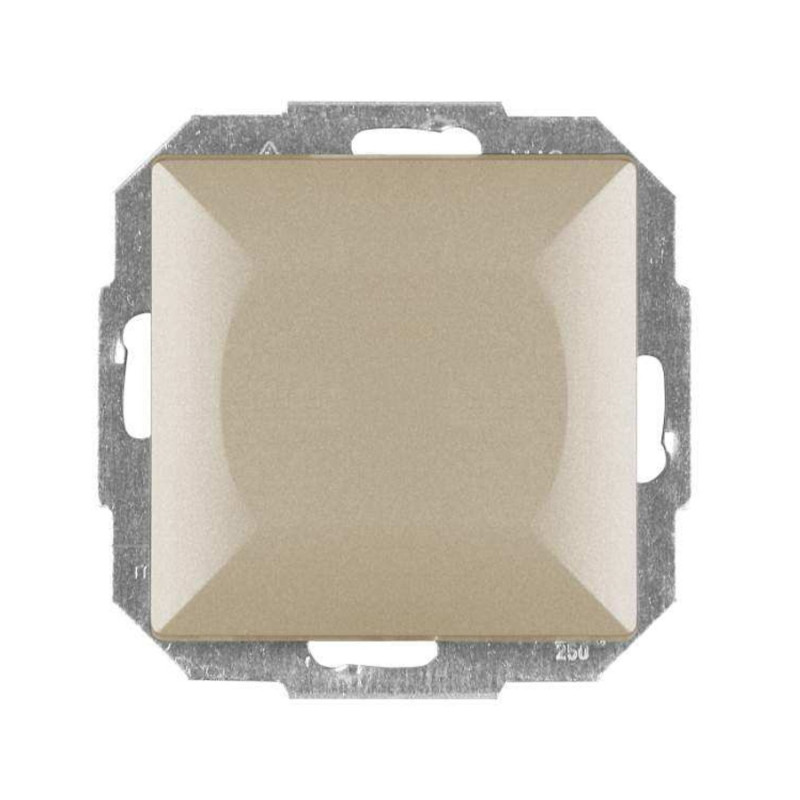 Intrerupator simplu iluminat Abex Perla WP-1P/S SA, incastrat, satin