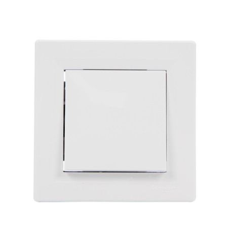 Intrerupator simplu Schneider Electric Asfora EPH0100121, incastrat, rama inclusa, alb
