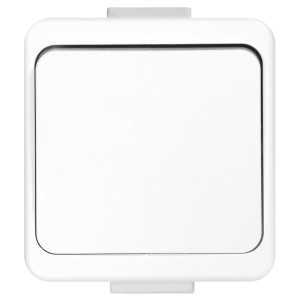 Intrerupator simplu Smart WNT-1S, aplicat, rama inclusa, alb