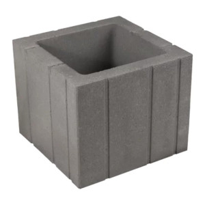 Jardiniera din beton Cubo, exterior, patrata, gri, 30 x 30 x 30 cm