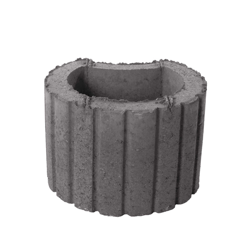 Jardiniera din beton Semmelrock, exterior, rotunda, gri, 30 x 20 cm