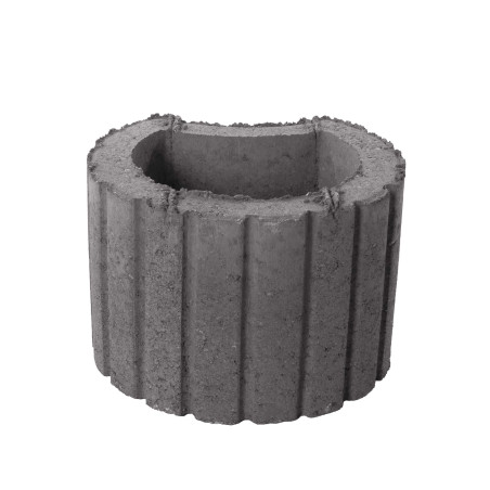 Jardiniera din beton Semmelrock, exterior, rotunda, gri, 30 x 20 cm
