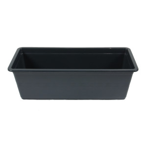 Jardiniera din plastic Carina, interior / exterior, dreptunghiulara, antracit, 40 x 18 x 12.6 cm