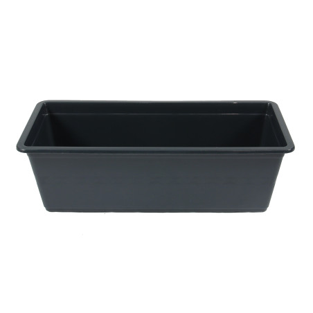 Jardiniera din plastic Carina, interior / exterior, dreptunghiulara, antracit, 40 x 18 x 12.6 cm