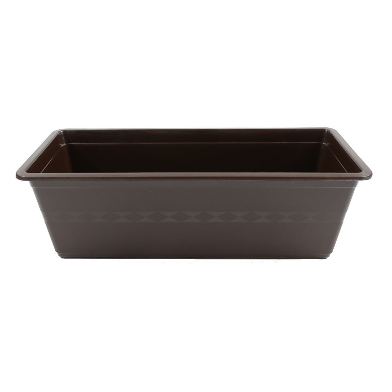 Jardiniera din plastic Carina, interior / exterior, dreptunghiulara, maro, 40 x 18 x 12.6 cm Jardiniera din plastic Carina, interior / exterior, dreptunghiulara, maro, 40 x 18 x 12.6 cm