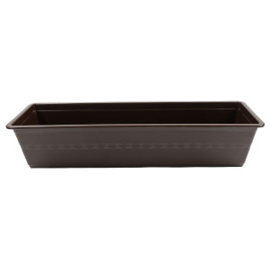 Jardiniera din plastic Carina, interior / exterior, dreptunghiulara, maro, 60 x 18 x 12.6 cm