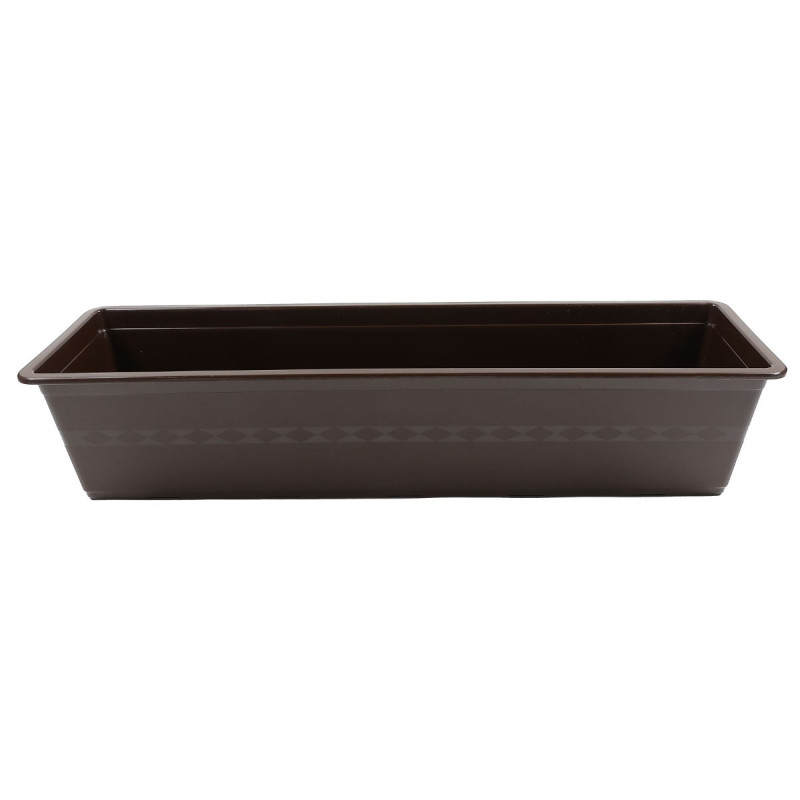Jardiniera din plastic Carina, interior / exterior, dreptunghiulara, maro, 60 x 18 x 12.6 cm Jardiniera din plastic Carina, interior / exterior, dreptunghiulara, maro, 60 x 18 x 12.6 cm