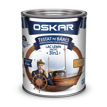 Lac pentru lemn Oskar Yacht, bambus, interior / exterior, 0.75 L