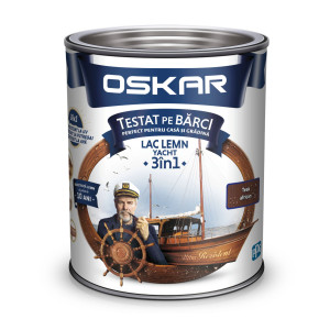 Lac pentru lemn Oskar Yacht, tec african, interior / exterior, 0.75 L