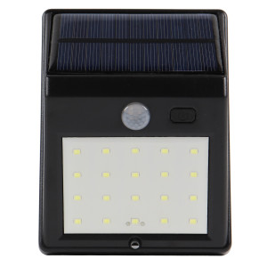 Lampa solara cu LED Hoff, 2.5 W, 160 lm, lumina rece, cu senzor de miscare PIR, 2 moduri de iluminare, negru, IP65, exterior, mo