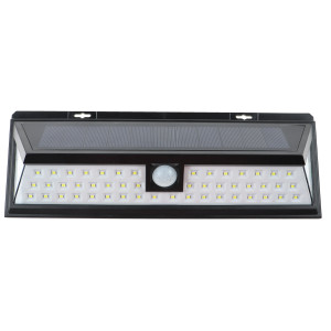 Lampa solara cu LED Hoff, 5 W, 360 lm, lumina rece, cu senzor de miscare, 3 moduri de iluminare, negru, IP65, exterior, modern