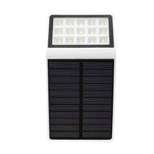 Lampa solara cu LED Hoff, 7.5 W, 300 lm, lumina rece, cu senzor de miscare cu microunde, alb, exterior, modern