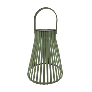 Lampa solara LED Hoff, Olive, plastic, H 18 cm, verde + negru, exterior