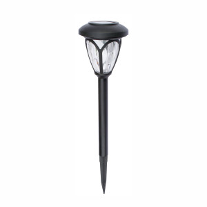Lampa solara LED Hoff, plastic, H 39 cm, neagra, exterior